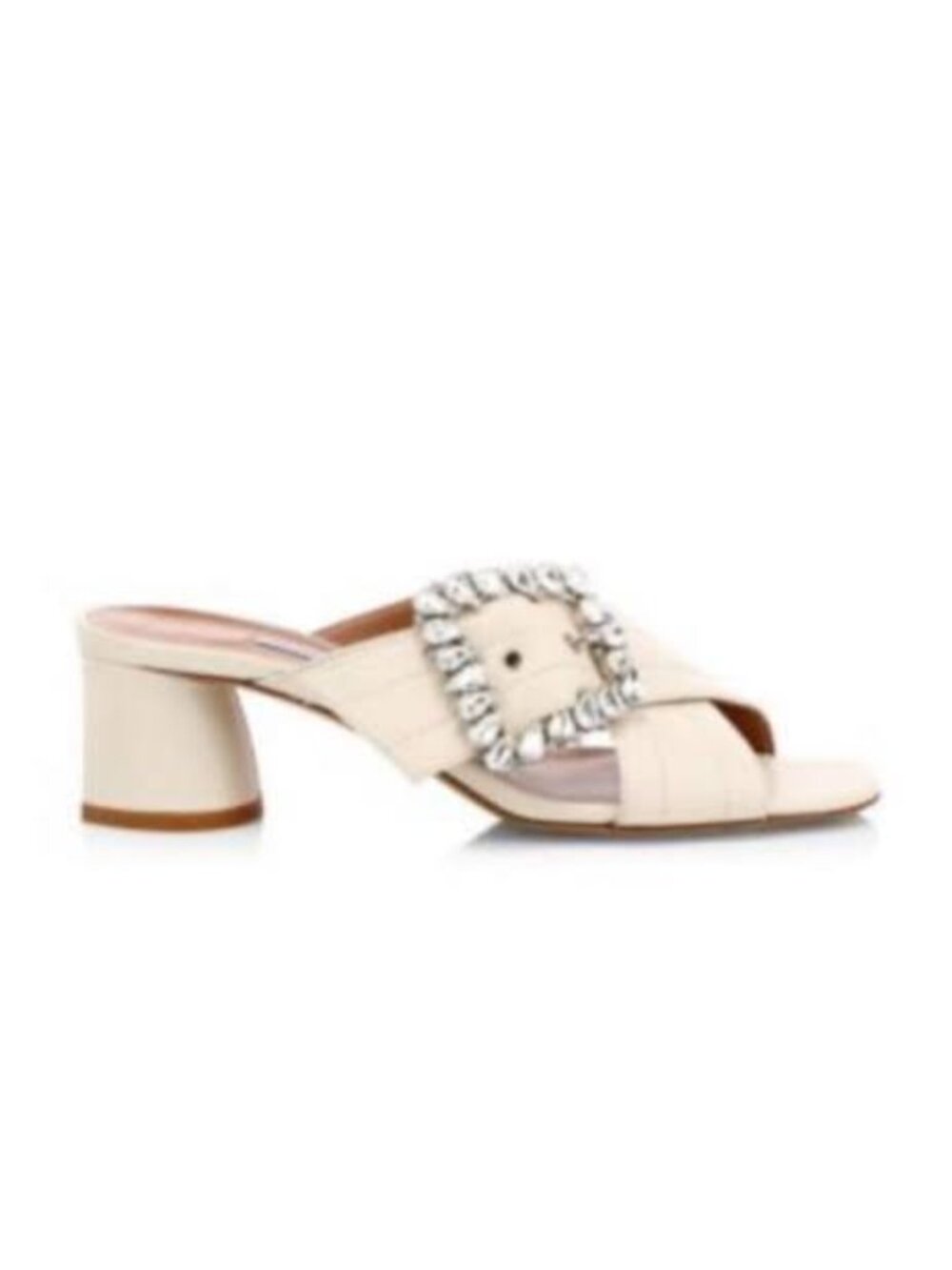 Tabitha Simmons "Selena" Crystal-Embellished Leather Mules
